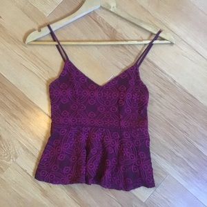 Charlotte Russe Maroon Tank Top Sz S